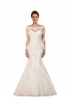 Ivory Mermaid Bateau Neck Chapel Train Sexy Wedding Dress Bolton