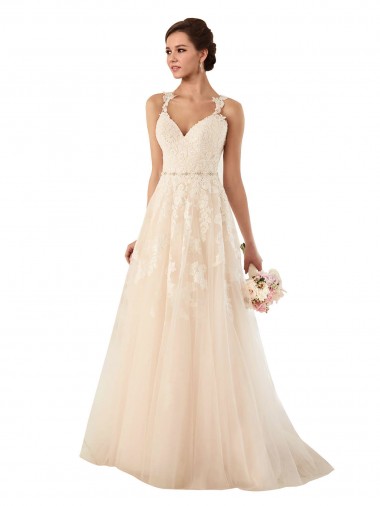 Ivory A-Line Sweetheart Chapel Train Wedding Dress Bolton