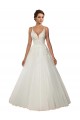 Ivory Ball Gown Spaghetti Straps Chapel Train Boho Wedding Dress Bolton