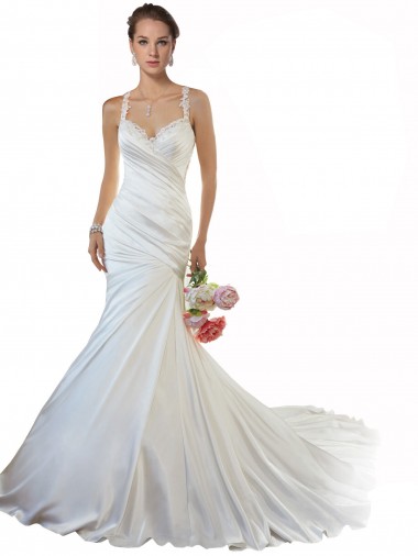 Ivory Mermaid Sweetheart Chapel Train Beach Wedding Gowns Bolton