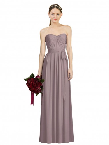 Dusty Rose A-Line Sweetheart Long Bridesmaid Dress Bolton