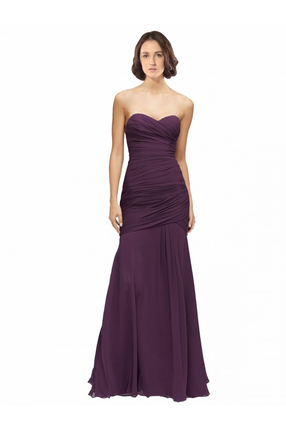 Grape Mermaid Sweetheart Long Bridesmaid Dress Bolton