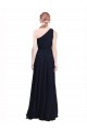 Dark Navy A-Line One Shoulder Long Bridesmaid Dress / Evening Dress Bolton