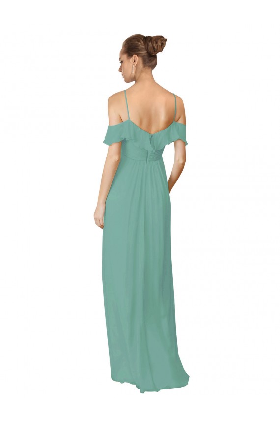 Seaside A-Line Spaghetti Straps Long Bridesmaid Dress Bolton