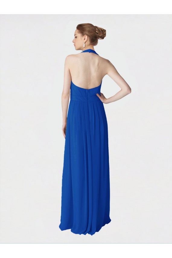 Royal Blue A-Line Halter Neck Long Evening Dress / Bridesmaid Dress Bolton