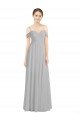 Low Back Silver A-Line Sweetheart Long Bridesmaid Dress Bolton