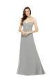 Chiffon A-Line Sweetheart Sleeveless Long Bridesmaid Dress Bolton