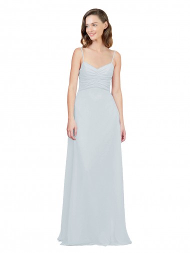 Frost A-Line Spaghetti Straps Long Bridesmaid Dress Bolton