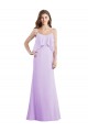 Low Back Lilac A-Line Scoop Neck Long Bridesmaid Dress / Evening Dress Bolton