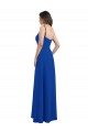 Low Back Royal Blue A-Line One Shoulder Long Bridesmaid Dress Bolton