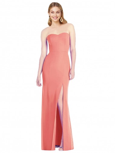 Desert Rose Trumpet Strapless Long Bridesmaid Dress Bolton