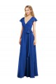 Royal Blue A-Line V-Neck Long Bridesmaid Dress Bolton