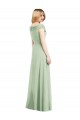 Sage Trumpet Off the Shoulder Long Bridesmaid Dress Bolton