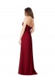 Open Back Burgundy A-Line Sweetheart Long Floor Length Bridesmaid Dress Bolton