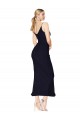 V-Back Dark Navy Mermaid High Neck Knee Length Formal Evening Gown / Prom Dress / Bridesmaid Dress Bolton