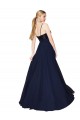 Dark Navy A-Line High Neck Long Semi Formal Evening Dress / Prom Dress / Bridesmaid Dress Bolton