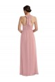 Dusty Pink A-Line Halter Neck Long Semi Formal Evening Dress / Bridesmaid Dress Bolton