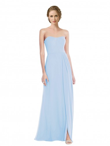 Light Sky Blue A-Line Sweetheart Long Formal Dress / Bridesmaid Dress Bolton