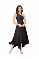 Black A-Line Strapless Midi Length High Low Bridesmaid Dress Bolton