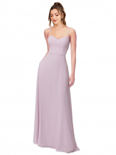 Pink Glow A-Line Sweetheart Long Bridesmaid Dress Bolton