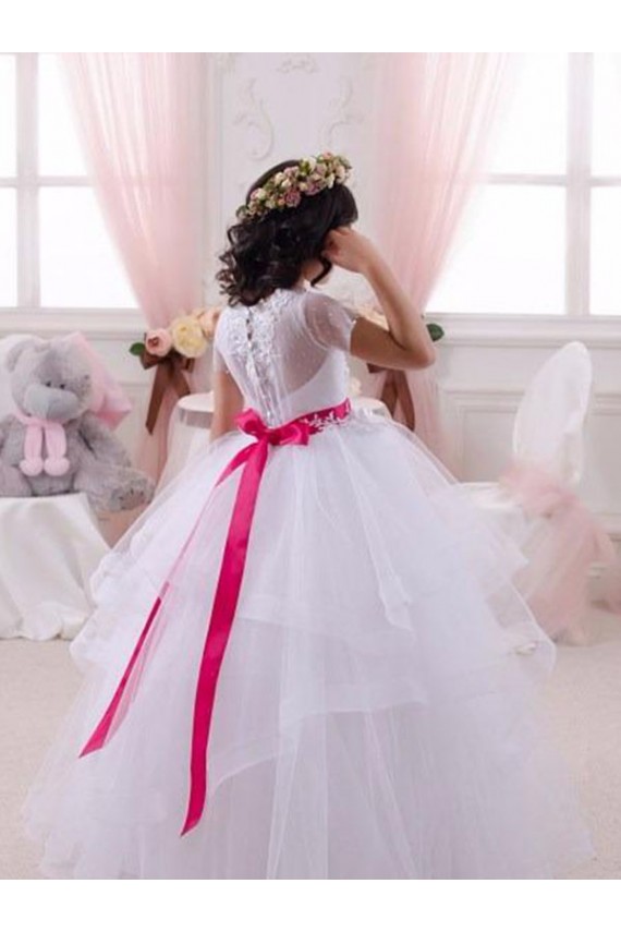 Ivory Ball Gown Sweetheart Long Little Flower Girl Dress Bolton