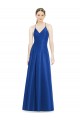 Open Back Royal Blue A-Line V-Neck Long Bridesmaid Dress Bolton