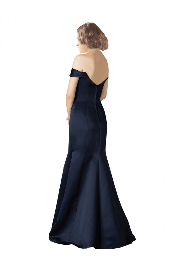 Dark Navy Mermaid V-Neck Long Prom Dress / Bridesmaid Dress Bolton