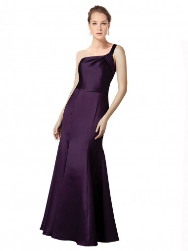 Grape Mermaid One Shoulder Long Prom Dress / Bridesmaid Dress Bolton