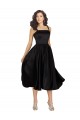 Black A-Line Square Neck Knee Length Prom Dress / Bridesmaid Dress Bolton