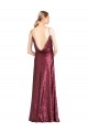 Burgundy A-Line High Neck Long Formal Evening Gown / Prom Dress / Bridesmaid Dress Bolton