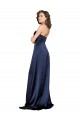 Low Back Sapphire A-Line High Neck Long Formal Evening Gown / Prom Dress / Bridesmaid Dress Bolton