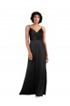 Black Column V-Neck Long Formal Evening Gown / Prom Dress / Bridesmaid Dress Bolton