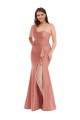 Georgia Peach Mermaid One Shoulder Long Black Tie Plus Size Evening Gown / Prom Dress / Bridesmaid Dress Bolton