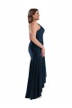 Dark Navy Mermaid Spaghetti Straps Long High Low Plus Size Evening Gown / Prom Dress / Bridesmaid Dress Bolton