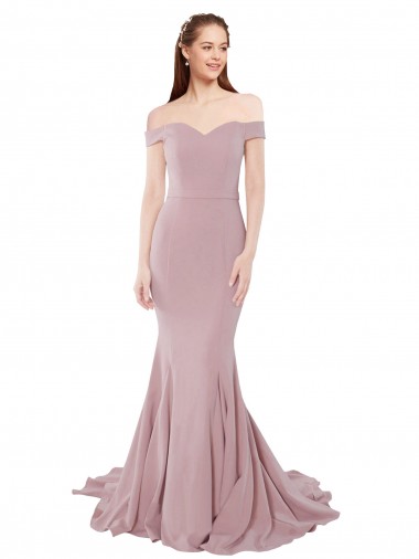 Dusty Pink Mermaid Sweetheart Sweep Train Bridesmaid Dress / Evening Dress Bolton