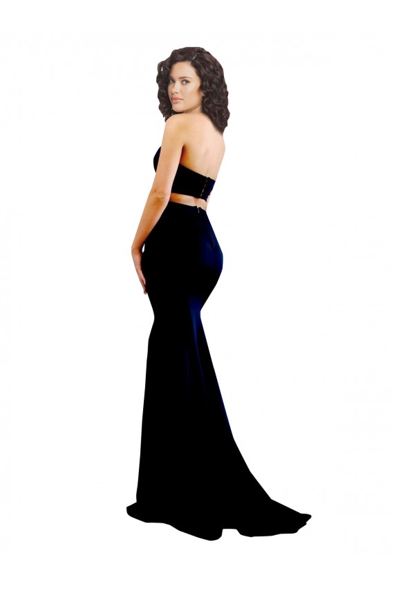 Low Back Black Mermaid High Neck Long Formal Evening Gown / Prom Dress / Bridesmaid Dress Bolton