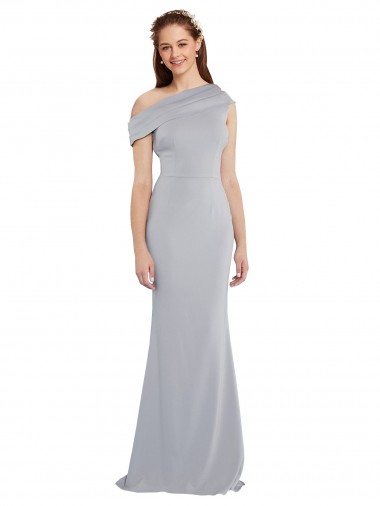 Grey Mermaid One Shoulder Long Formal Dress / Bridesmaid Dress Bolton