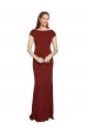 Keyhole Back Burgundy Mermaid Round Neck Long Formal Evening Gown / Prom Dress / Bridesmaid Dress Bolton