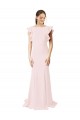 V-Back Pink Mermaid, Sheath Jewel Neck Sweep Train Black Tie Prom Dress / Bridesmaid Dress Bolton