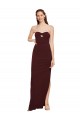 Burgundy Gold Sheath Strapless Long Formal Evening Gown / Prom Dress / Bridesmaid Dress Bolton