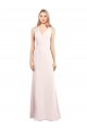 Keyhole Back Pink Trumpet V-Neck Long Semi Formal Evening Dress / Prom Dress / Bridesmaid Dress Bolton