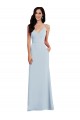 V-Back Light Sky Blue Trumpet V-Neck Long Formal Dress / Bridesmaid Dress Bolton