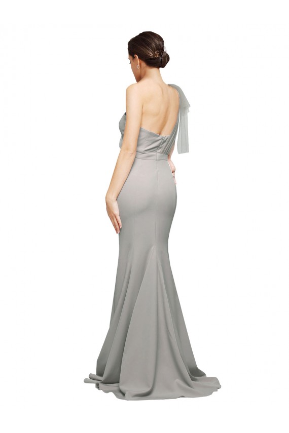 Low Back Oyster Silver Mermaid Sweetheart Sweep Train Formal Evening Gown / Prom Dress / Bridesmaid Dress Bolton