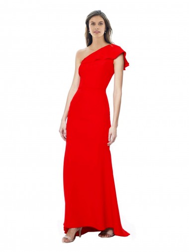 Red Mermaid High Neck Long Formal Dress / Bridesmaid Dress Bolton