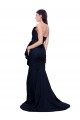 Low Back Dark Navy Sheath Strapless Sweep Train Semi Formal Evening Dress / Prom Dress / Bridesmaid Dress Bolton