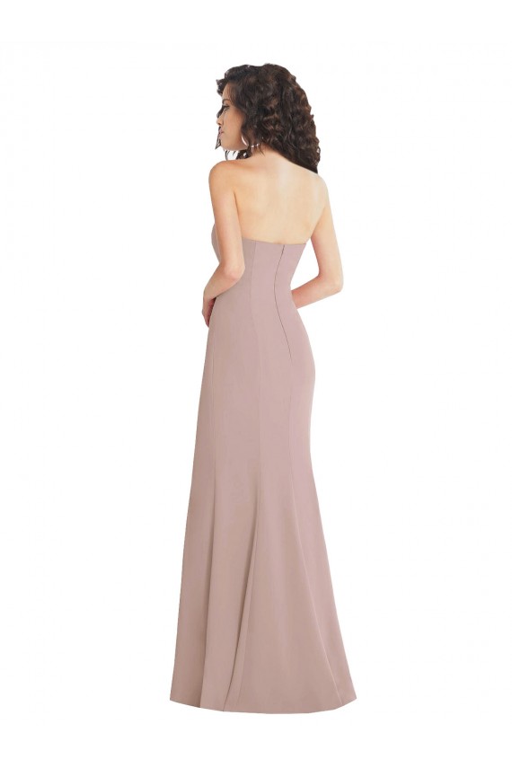 Dusty Pink Mermaid Strapless Long Formal Dress / Bridesmaid Dress Bolton