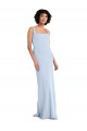 Light Sky Blue Sheath Square Neck Long Prom Dress / Bridesmaid Dress Bolton