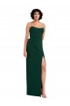 Low Back Midnight Green Sheath Strapless Long Formal Evening Gown / Prom Dress / Bridesmaid Dress Bolton