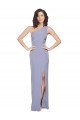 Smoke Blue Sheath One Shoulder Long Formal Evening Gown / Prom Dress / Bridesmaid Dress Bolton