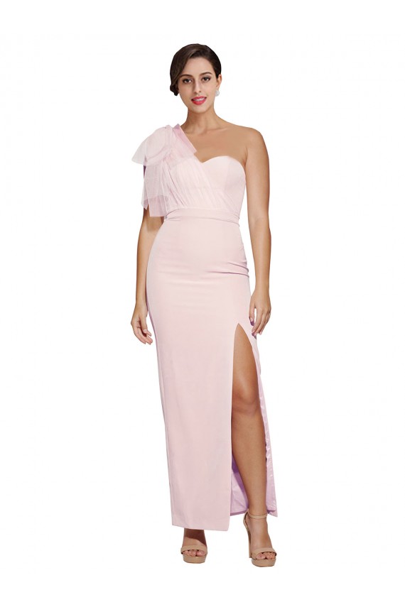 Low Back Pink Sheath Sweetheart Long Formal Evening Gown / Prom Dress / Bridesmaid Dress Bolton